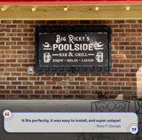 Personalized Poolside Bar And Grill Sign II - Tailored Canvases - Flyclothing LLC