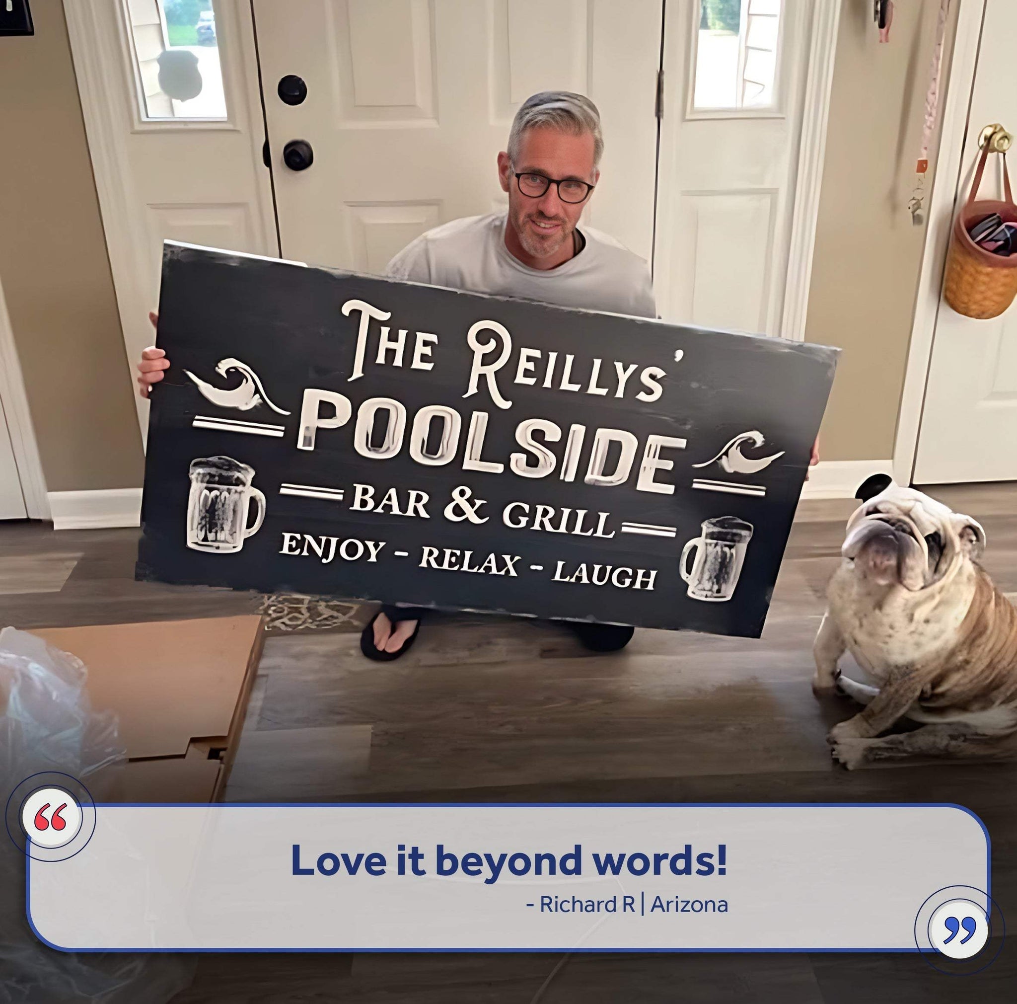 Personalized Poolside Bar And Grill Sign III - Tailored Canvases - Flyclothing LLC