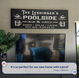 Personalized Poolside Bar And Grill Sign III - Tailored Canvases - Flyclothing LLC