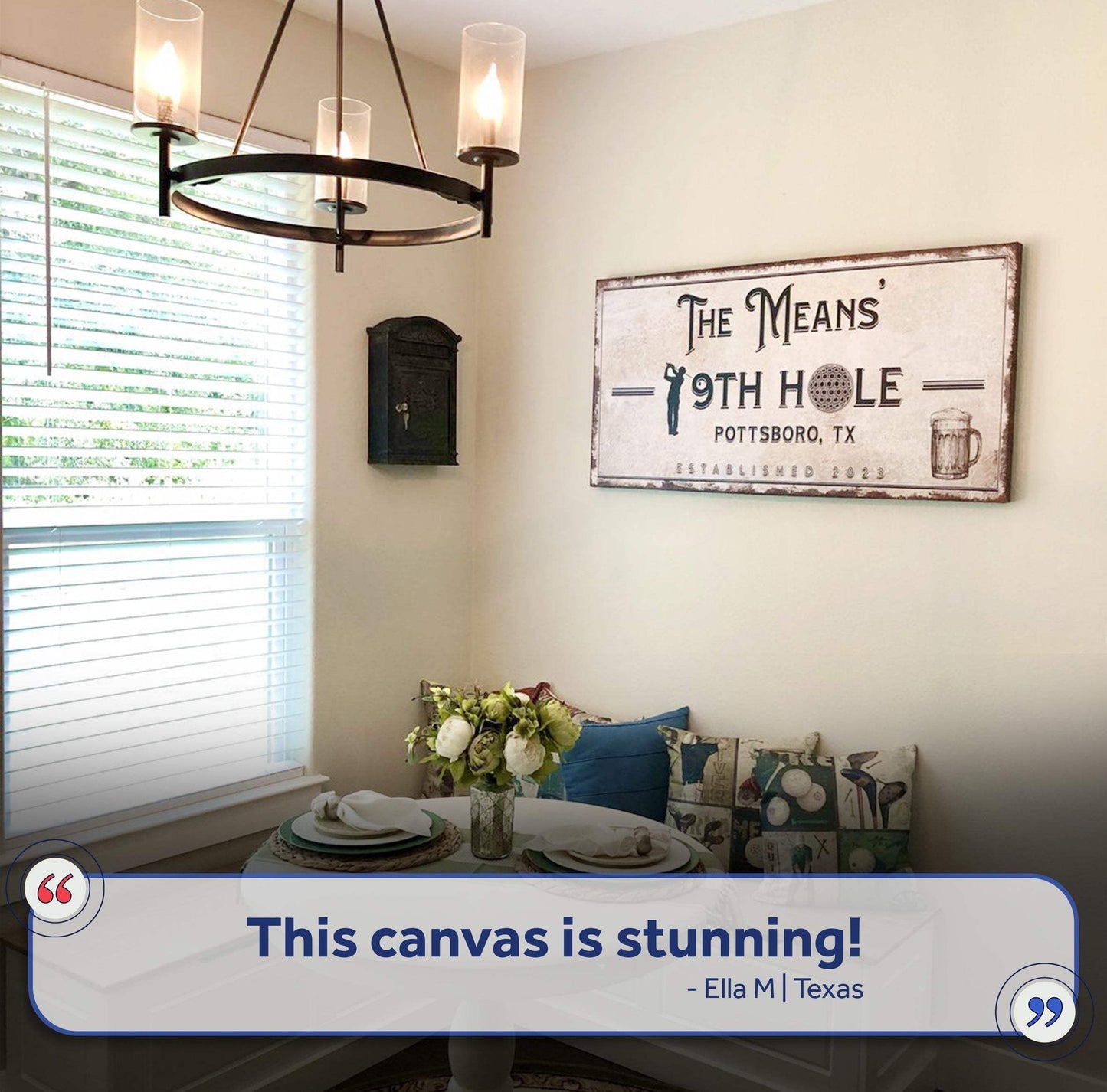 19th Hole Golf Personalized Sign - Tailored Canvases - Flyclothing LLC