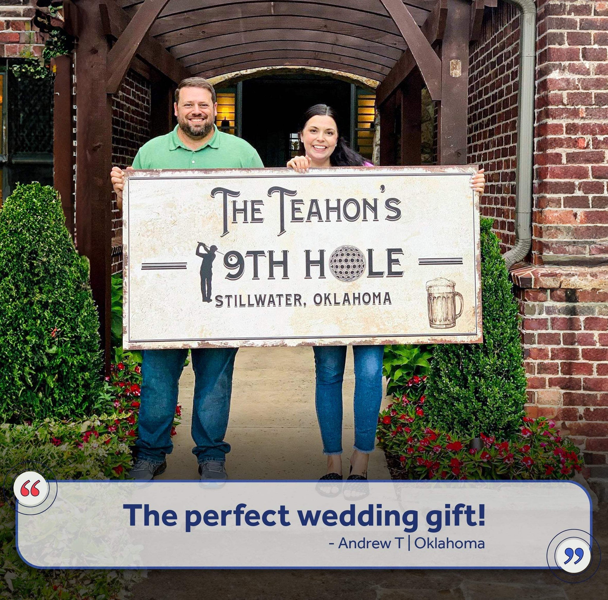 19th Hole Golf Personalized Sign - Tailored Canvases - Flyclothing LLC
