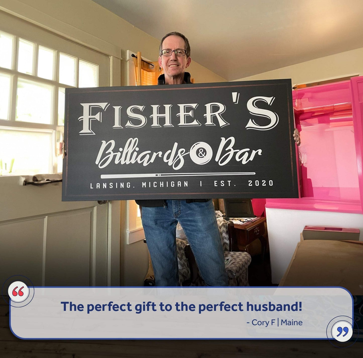 Billiards And Bar Sign II - Tailored Canvases - Flyclothing LLC