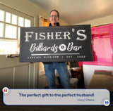 Billiards And Bar Sign II - Tailored Canvases - Flyclothing LLC
