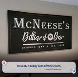 Billiards And Bar Sign II - Tailored Canvases - Flyclothing LLC