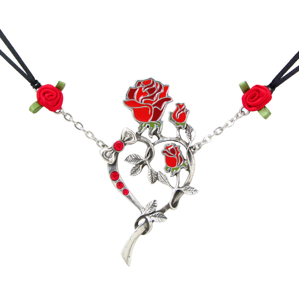 Rose Heart Necklace - Alchemy of England - Flyclothing LLC