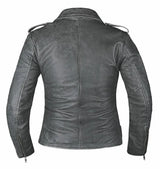 Tina - Women's Premium Leather Motorcycle Jacket - Unik Just for Bikers - Flyclothing LLC
