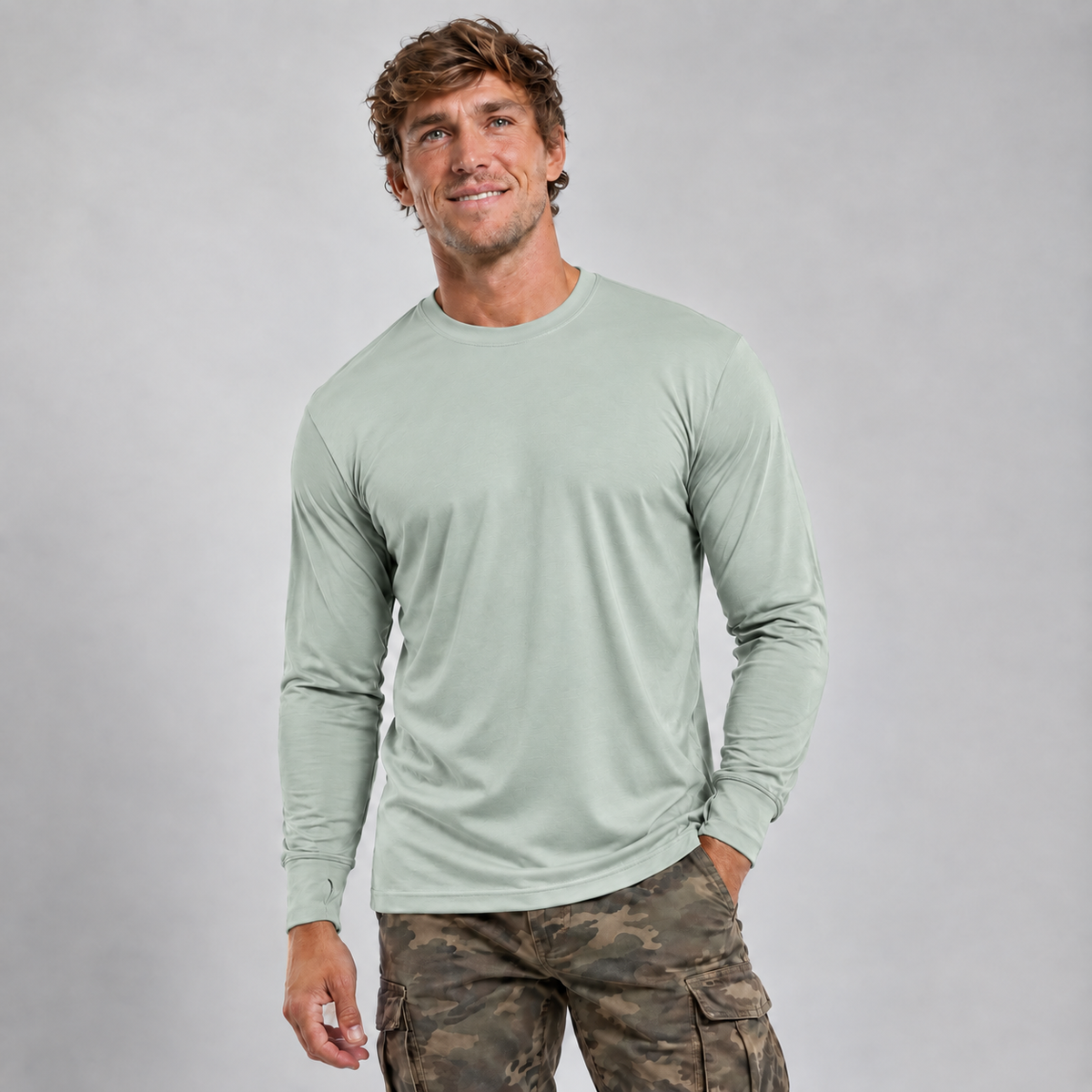 UPF 50 Performance Long-Sleeve Crew - SpectraUSA - Flyclothing LLC
