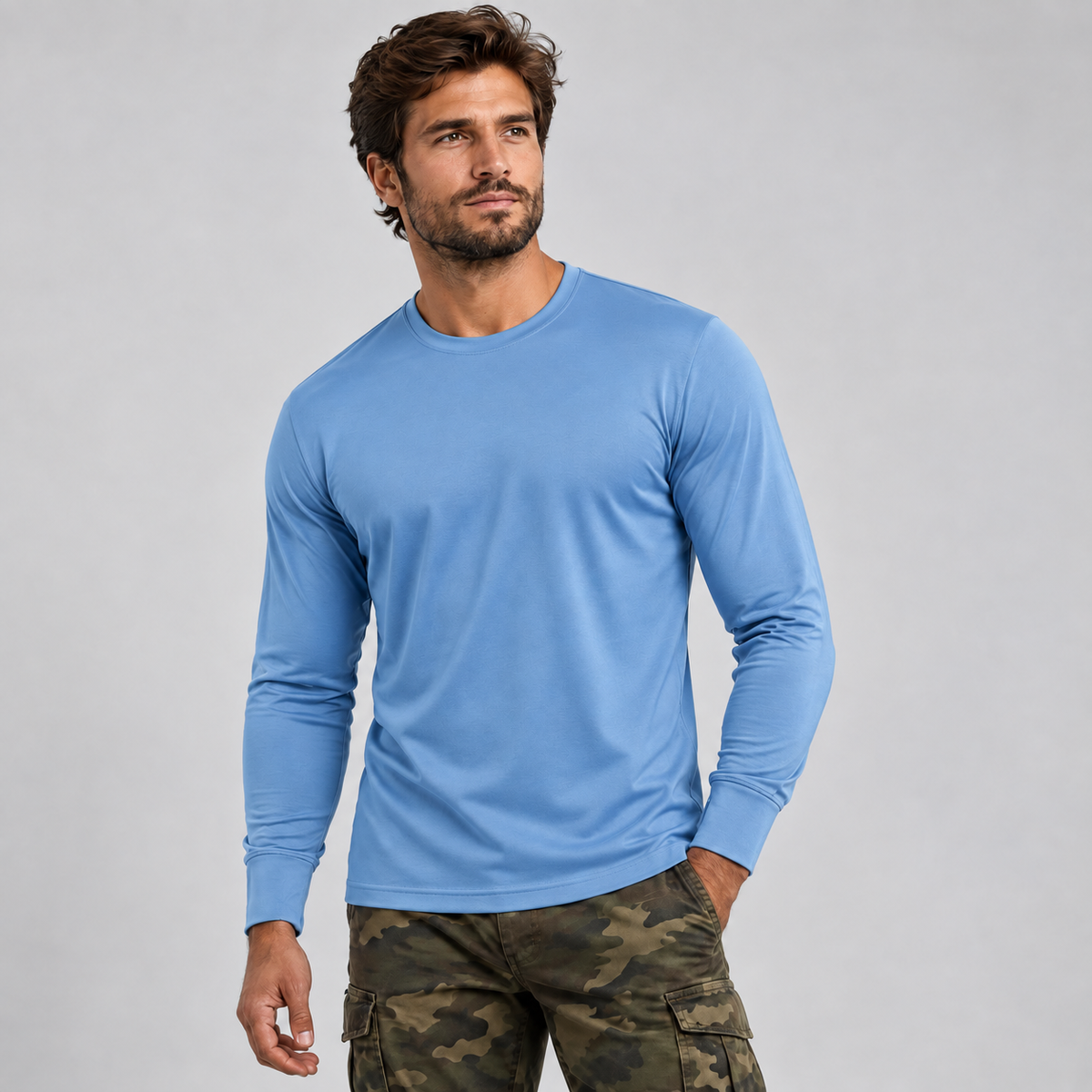 UPF 50 Performance Long-Sleeve Crew - SpectraUSA - Flyclothing LLC