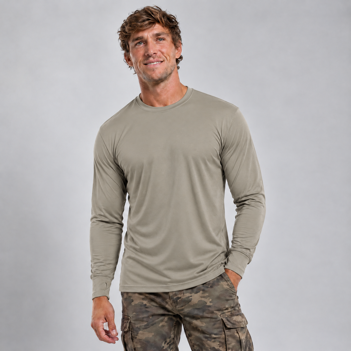 UPF 50 Performance Long-Sleeve Crew - SpectraUSA - Flyclothing LLC