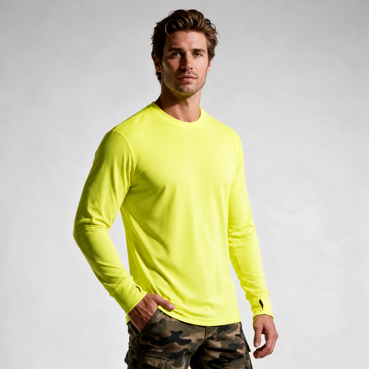 UPF 50 Performance Long-Sleeve Crew - SpectraUSA - Flyclothing LLC