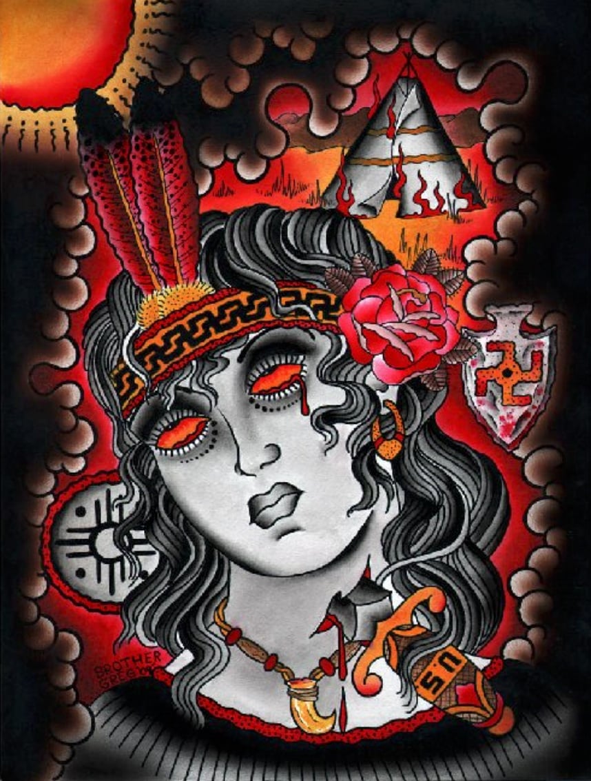 Black Market Art Company US Dagger Print