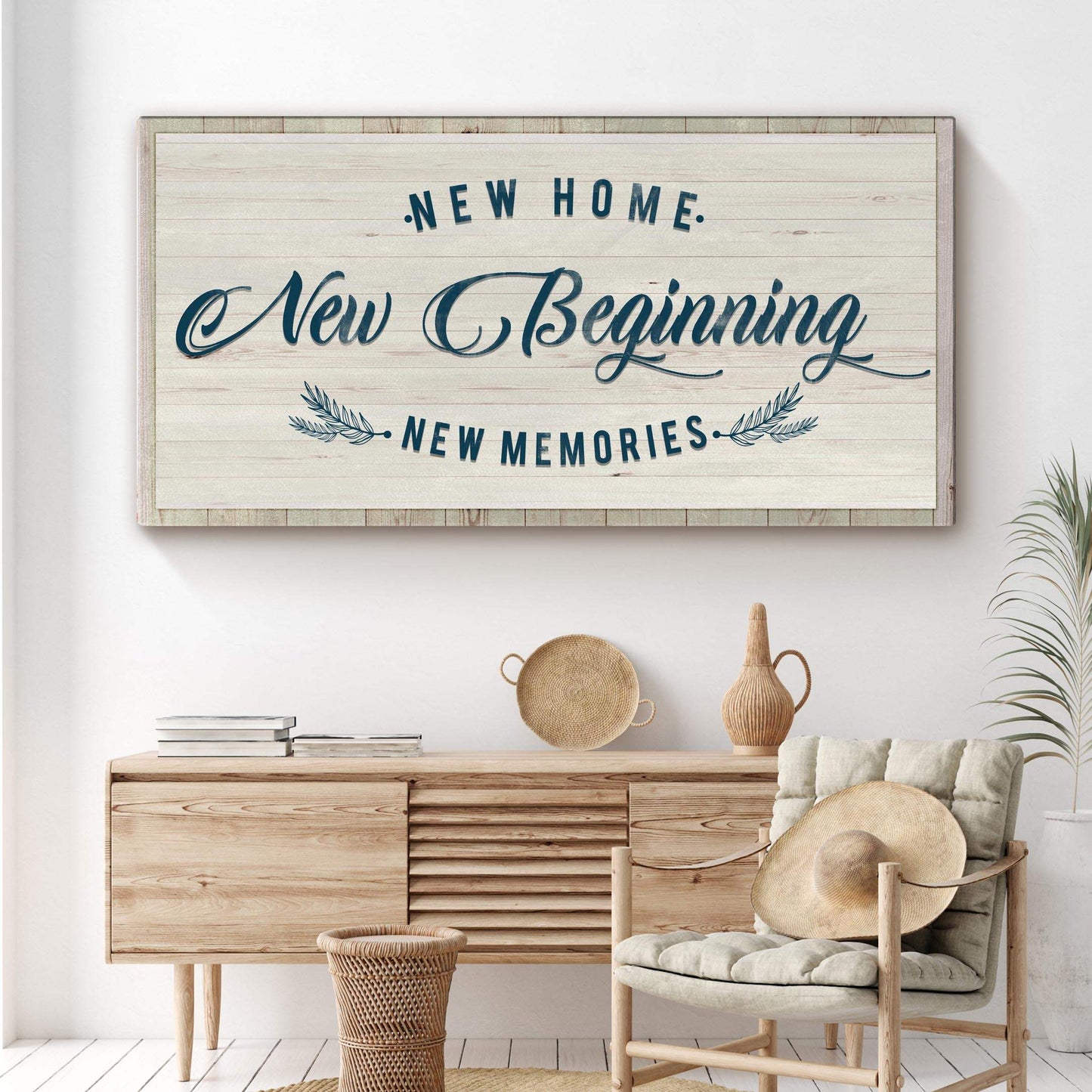 New Home, New Beginning Sign III - Tailored Canvases - Flyclothing LLC