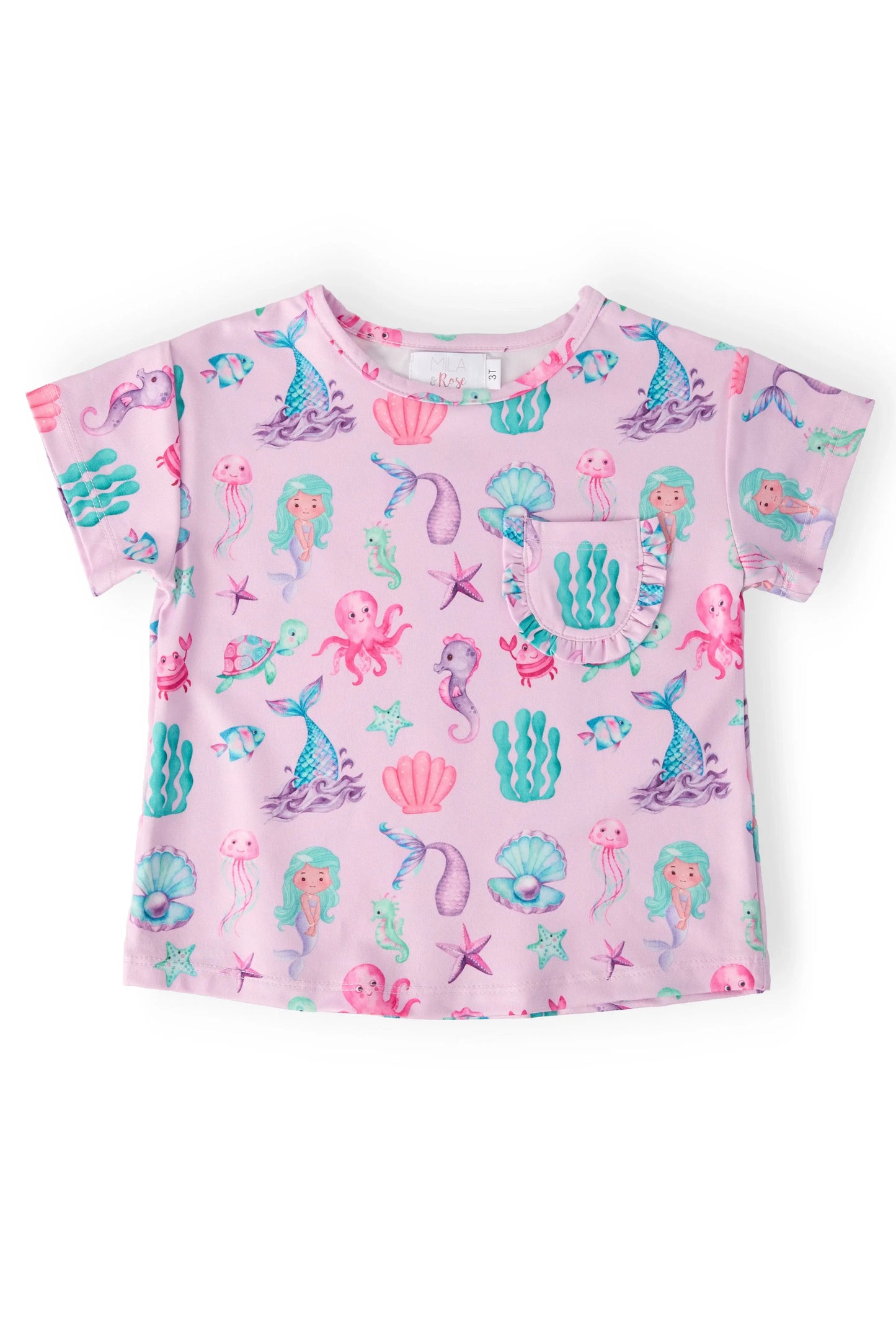 Under the Sea Ruffle Pocket Tee - Mila & Rose ® - Flyclothing LLC