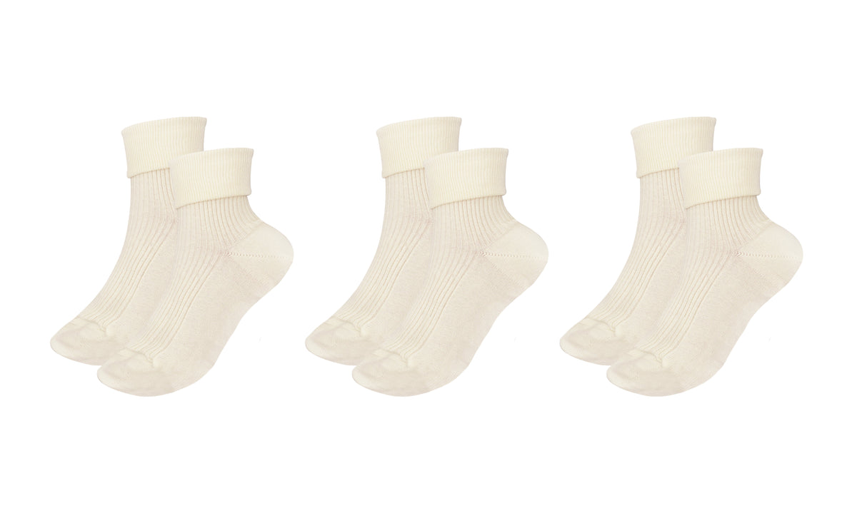 tittimitti® Women’s 100% Organic Combed Cotton Socks 3-Pack – Made in Italy - tittimitti - Flyclothing LLC