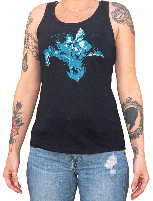 Mike Bell Undying Love Women's Black Racer Back Tank Top - Lowbrow Art Company