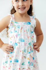 Unicorn Kisses Ruffle Cross Back Dress - Mila & Rose ® - Flyclothing LLC