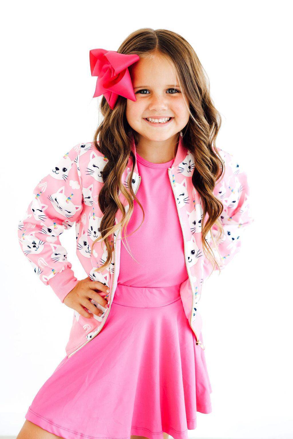 Unicorn Kitties Satin Jacket - Mila & Rose ® - Flyclothing LLC