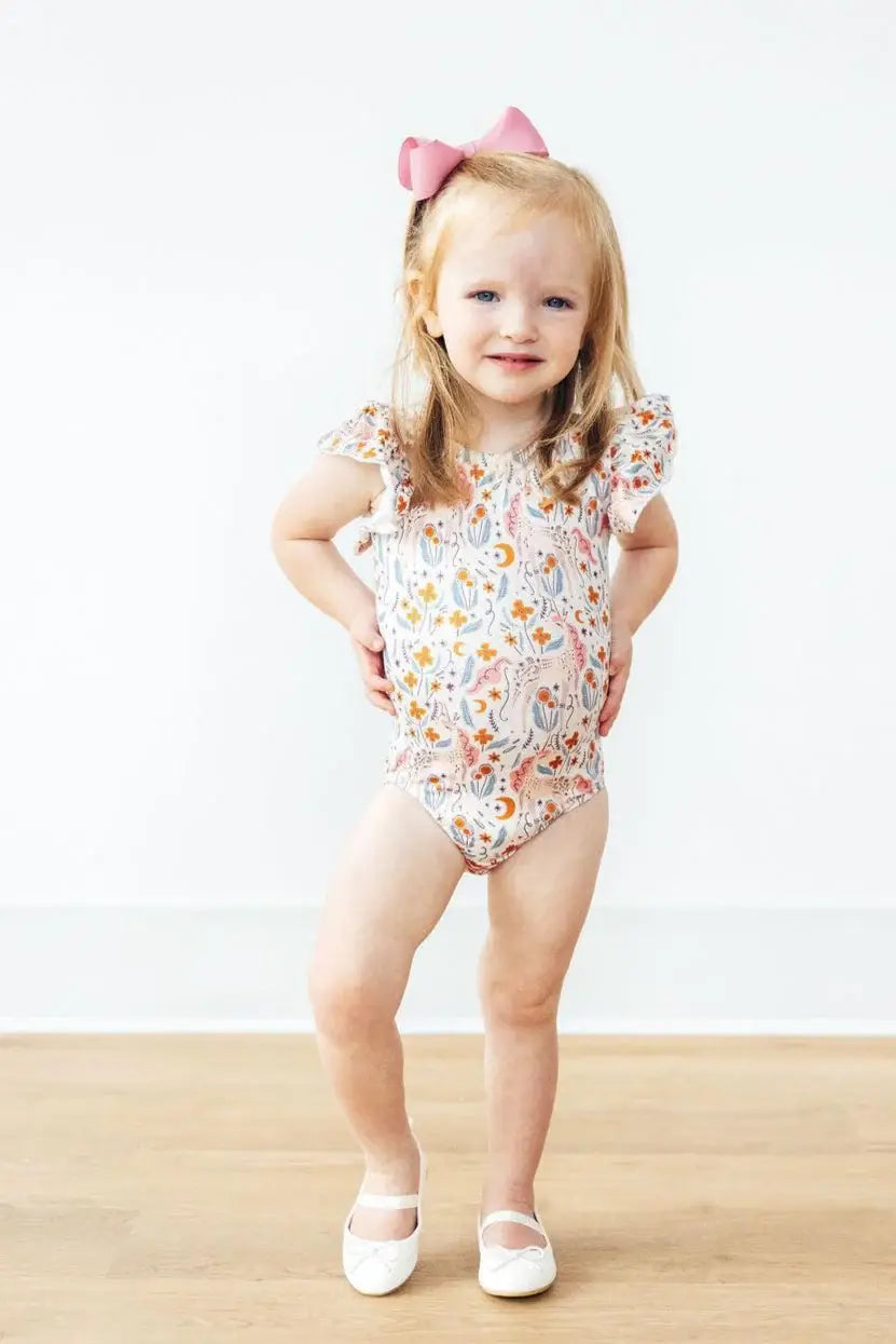 Unicorn Soiree S/S Flutter Sleeve Leotard - Mila & Rose ® - Flyclothing LLC