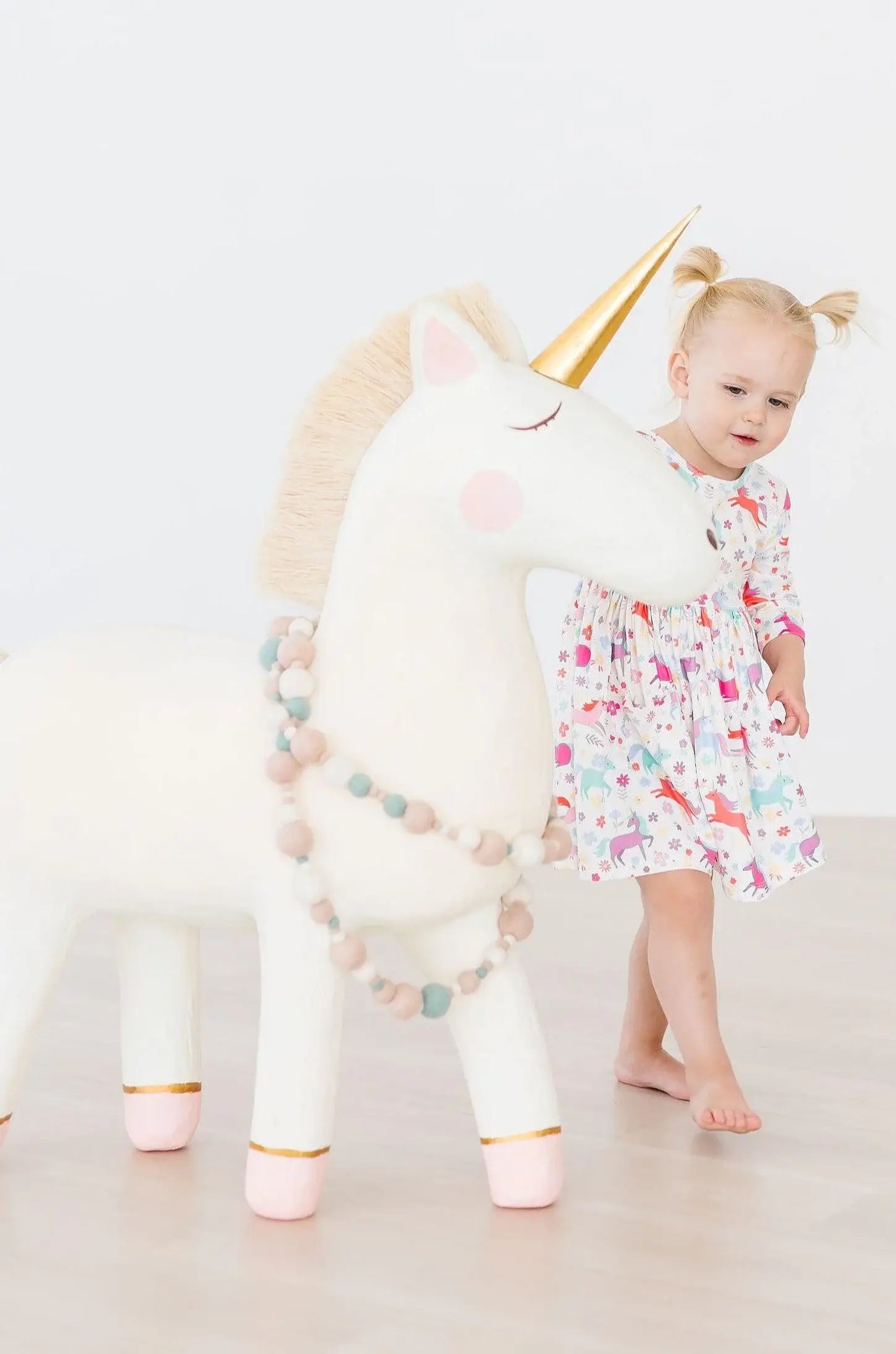 Unicorn Wish 3/4 Sleeve Pocket Twirl Dress - Mila & Rose ® - Flyclothing LLC