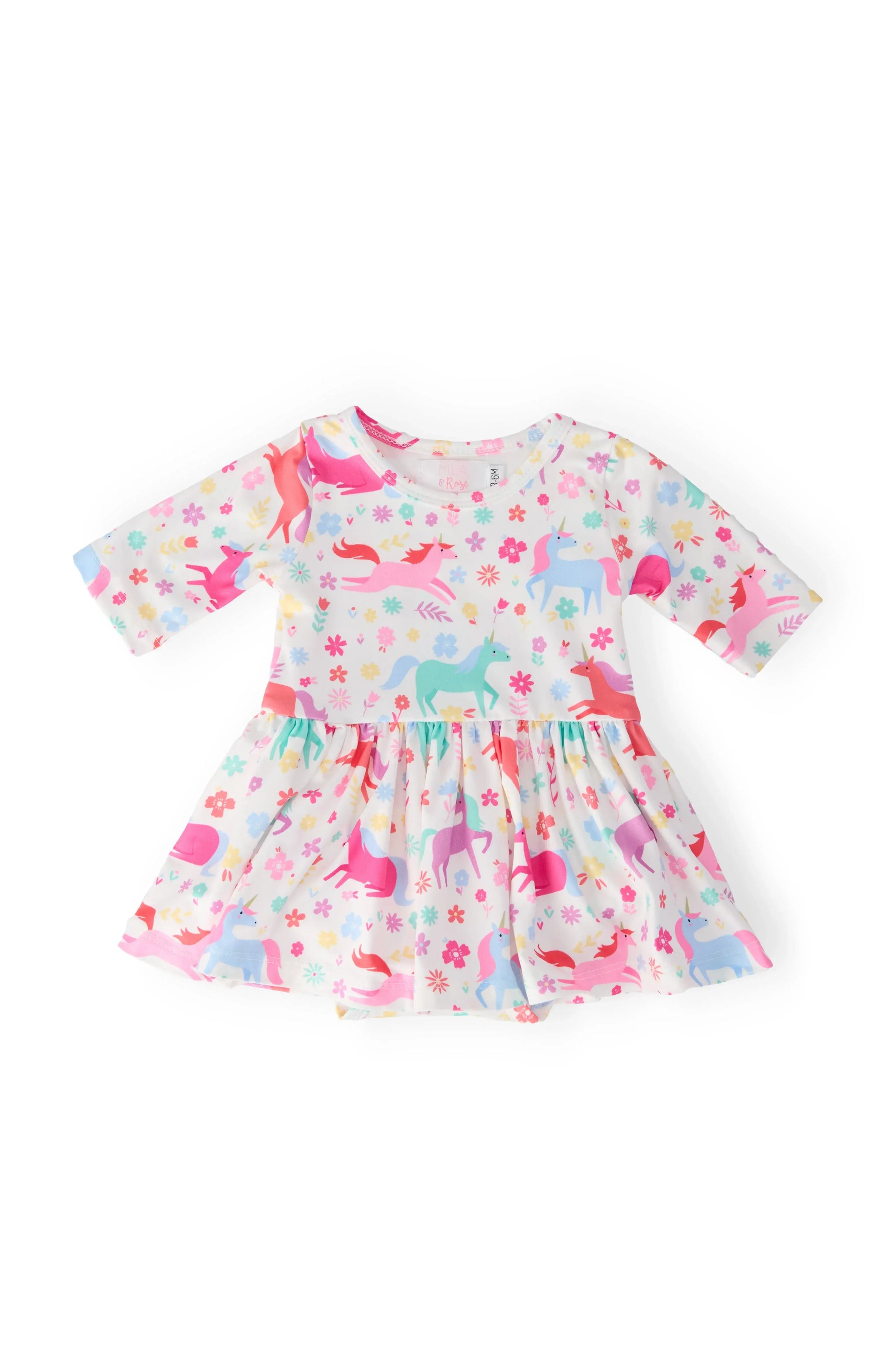 Unicorn Wish 3/4 Sleeve Twirl Bodysuit - Mila & Rose ® - Flyclothing LLC