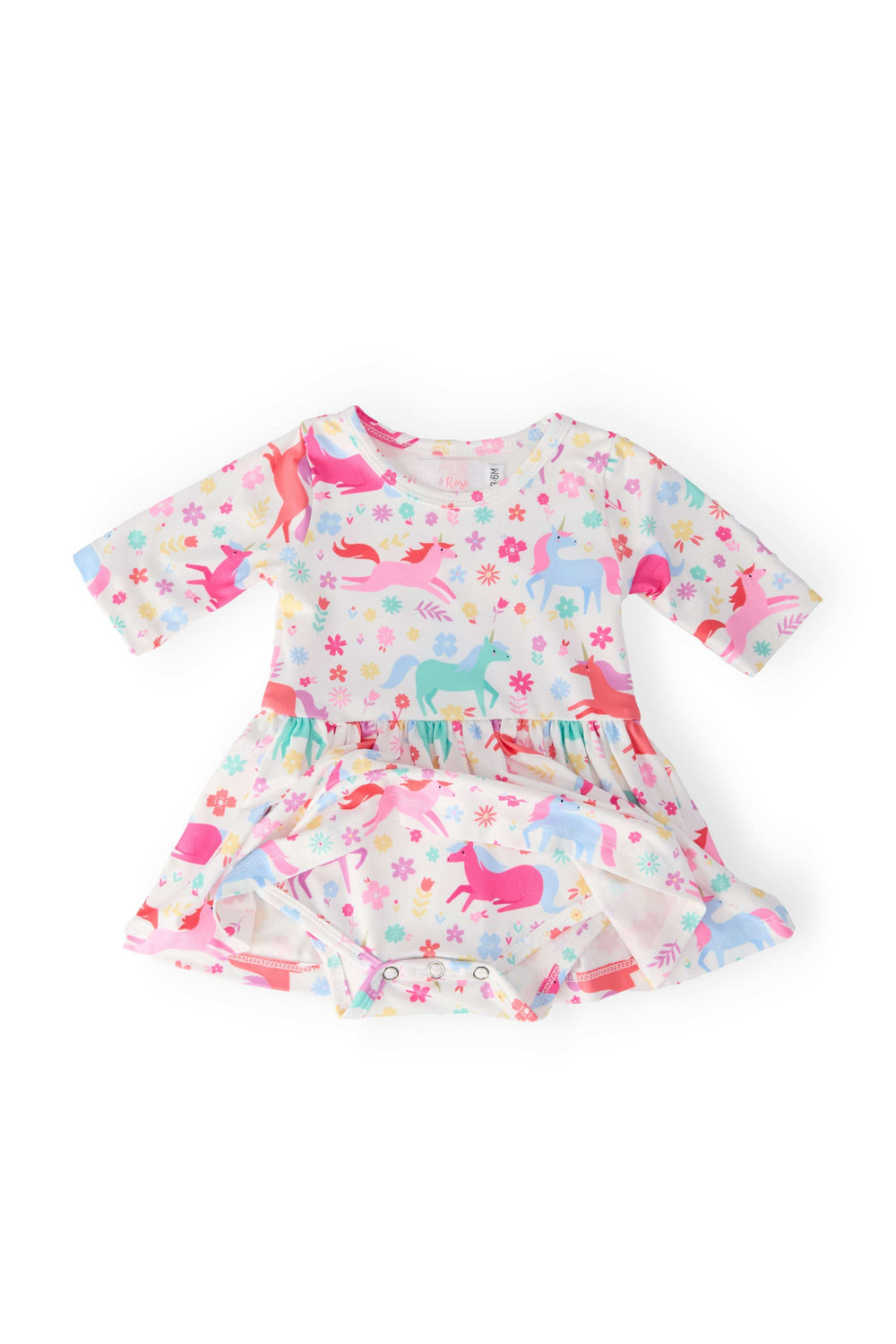 Unicorn Wish 3/4 Sleeve Twirl Bodysuit - Mila & Rose ® - Flyclothing LLC