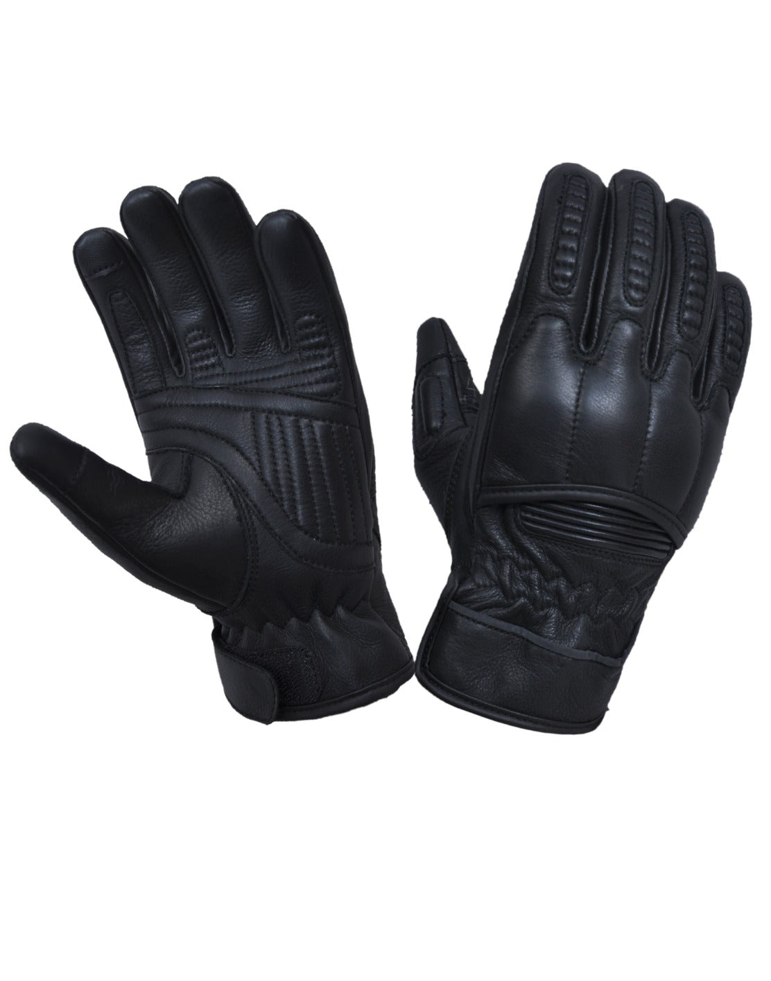 Unik Leather Mens Cowhide Full Finger Gloves with Kevlar 8169