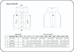 2632.LC - Mens 10 Pocket Leather Vest