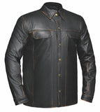 Durango - Mens Premium Leather Shirt Jacket - Unik Just for Bikers