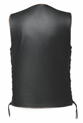 2611.RUB - Mens Brown Leather Vest