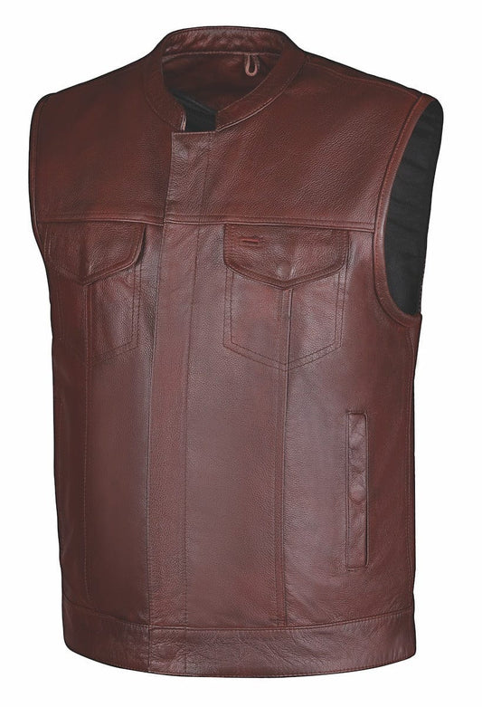 6655.CH - Unik Mens Motorcycle Biker Leather Club Vest