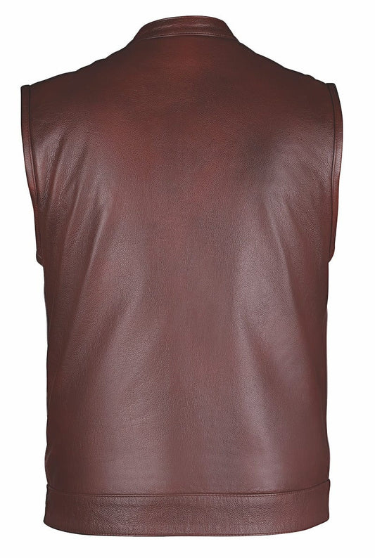 6655.CH - Unik Mens Motorcycle Biker Leather Club Vest