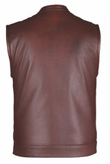 6655.CH - Unik Mens Motorcycle Biker Leather Club Vest