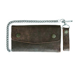 Brown Biker Chain Wallet - Unik Just for Bikers - Flyclothing LLC