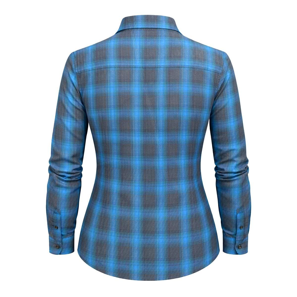 Teal Flannel - Ladies Flannel Shirt - Unik Just for Bikers - Flyclothing LLC