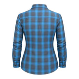 Teal Flannel - Ladies Flannel Shirt - Unik Just for Bikers - Flyclothing LLC