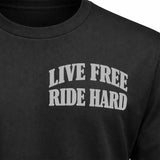 Live Free Ride Hard - Men's Long Sleeve Biker Tee - Unik Just for Bikers - Flyclothing LLC