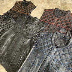 6671.03 - Mens Premium Leather Vest