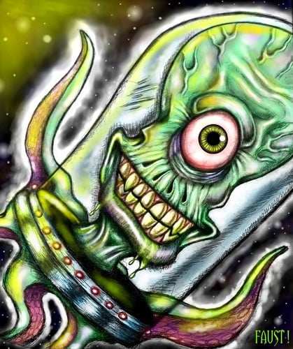 Black Market Art Company Unintelligent Lifeform Print - Black Market Art Company - Flyclothing LLC