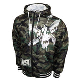 LINKIN PARK HYBRID THEORY GREEN CAMO DOUBLE KNIT HOODIE
