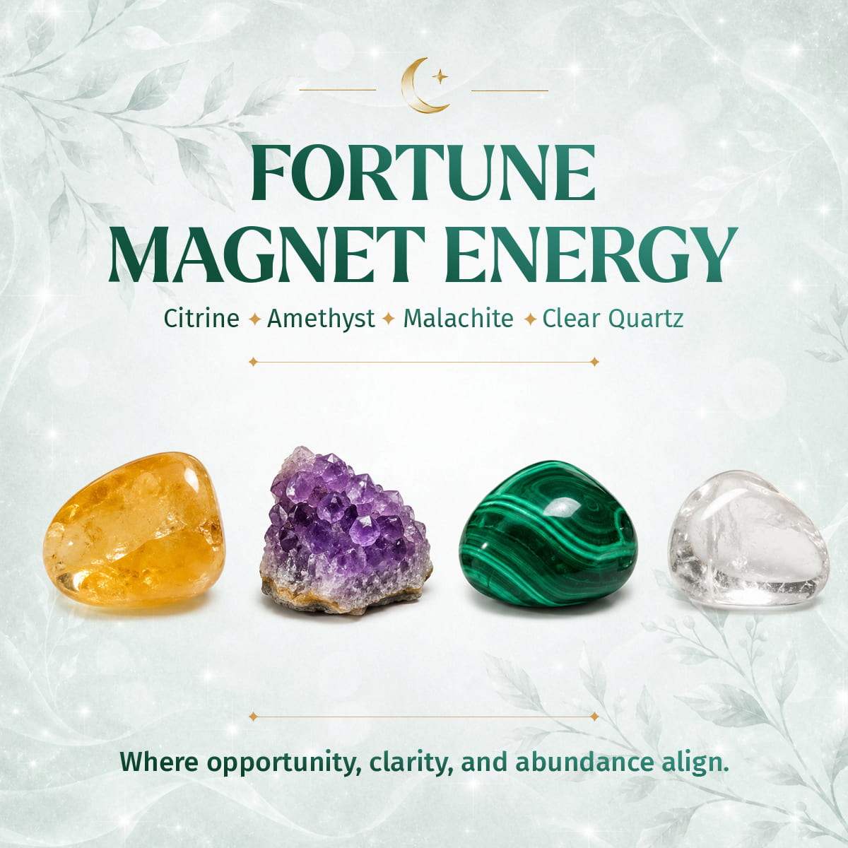 Powerhouse of Wealth Manifestation - Crystal Quartet Bracelet Set - Conscious Items - Flyclothing LLC