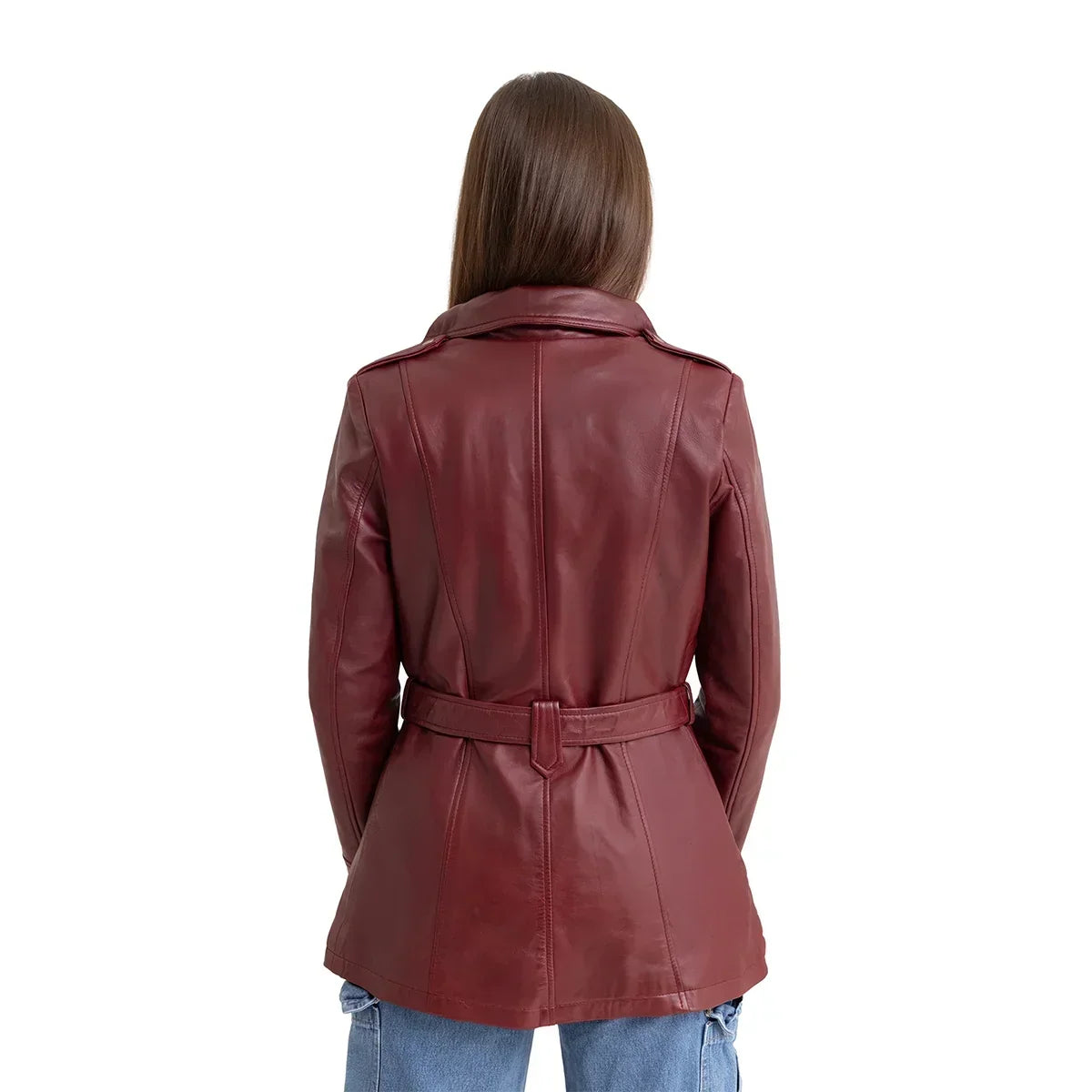Juliette Women's Asymmetrical Leather Trench Coat - Whet Blu NYC - Flyclothing LLC
