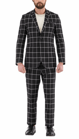 Harvy Men's Black 3-Piece Slim Fit Suit – 2 Button Notch Lapel