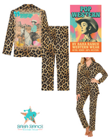 Baha Ranch Retro Pop Western Leopard Pajamas Set - Baha Ranch Western Wear - Flyclothing LLC