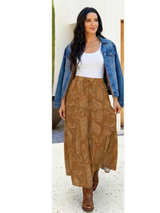 Baha Ranch Western Boot Print Tiered Prairie Maxi Skirt - Baha Ranch Western Wear - Flyclothing LLC