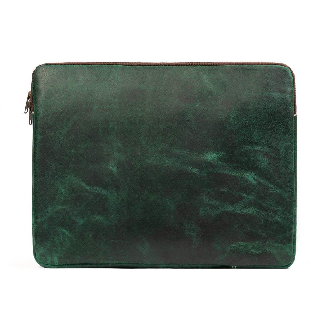 Green Laptop Sleeve - Classy Leather Bags - Flyclothing LLC