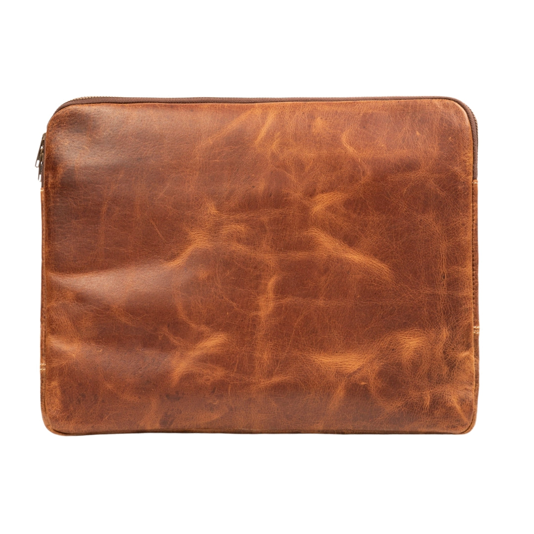 Tan Laptop Sleeve - Classy Leather Bags - Flyclothing LLC