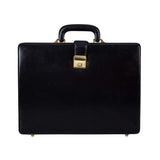 Leather Executive Men's Leather Attache Briefcase - Black - Classy Leather Bags - Flyclothing LLC
