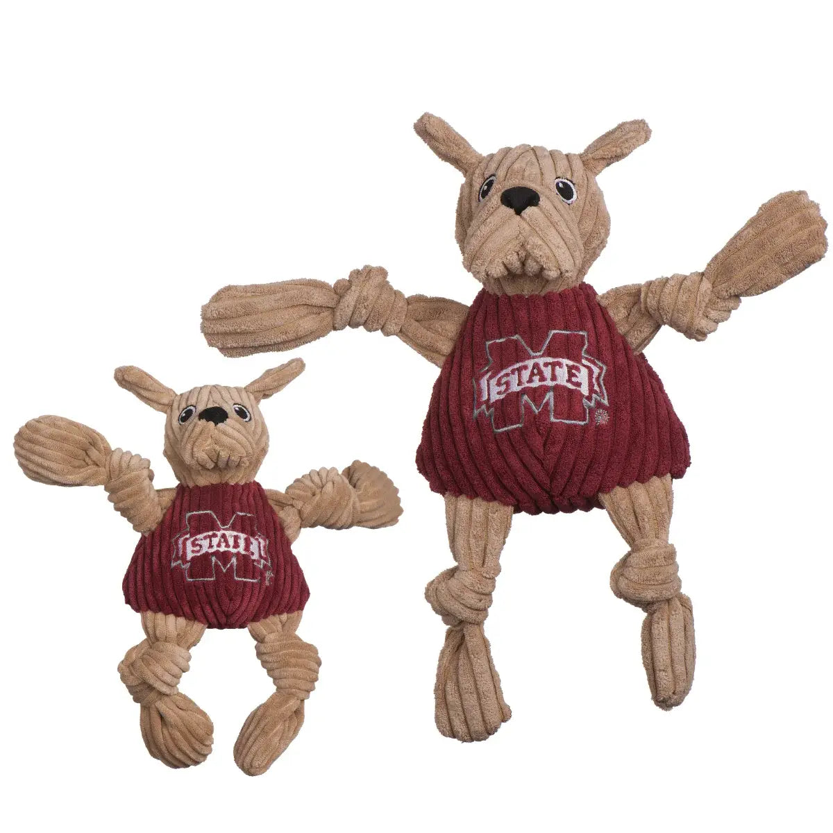 NCAA Mississippi State University, Bully the Bulldog Knottie® Plush Dog Toy - HuggleHounds - Flyclothing LLC