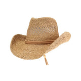C.C Women's Solid Cowboy Hat with Chin Strap - Madeline Love - Flyclothing LLC