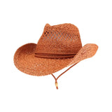 C.C Women's Solid Cowboy Hat with Chin Strap - Madeline Love - Flyclothing LLC